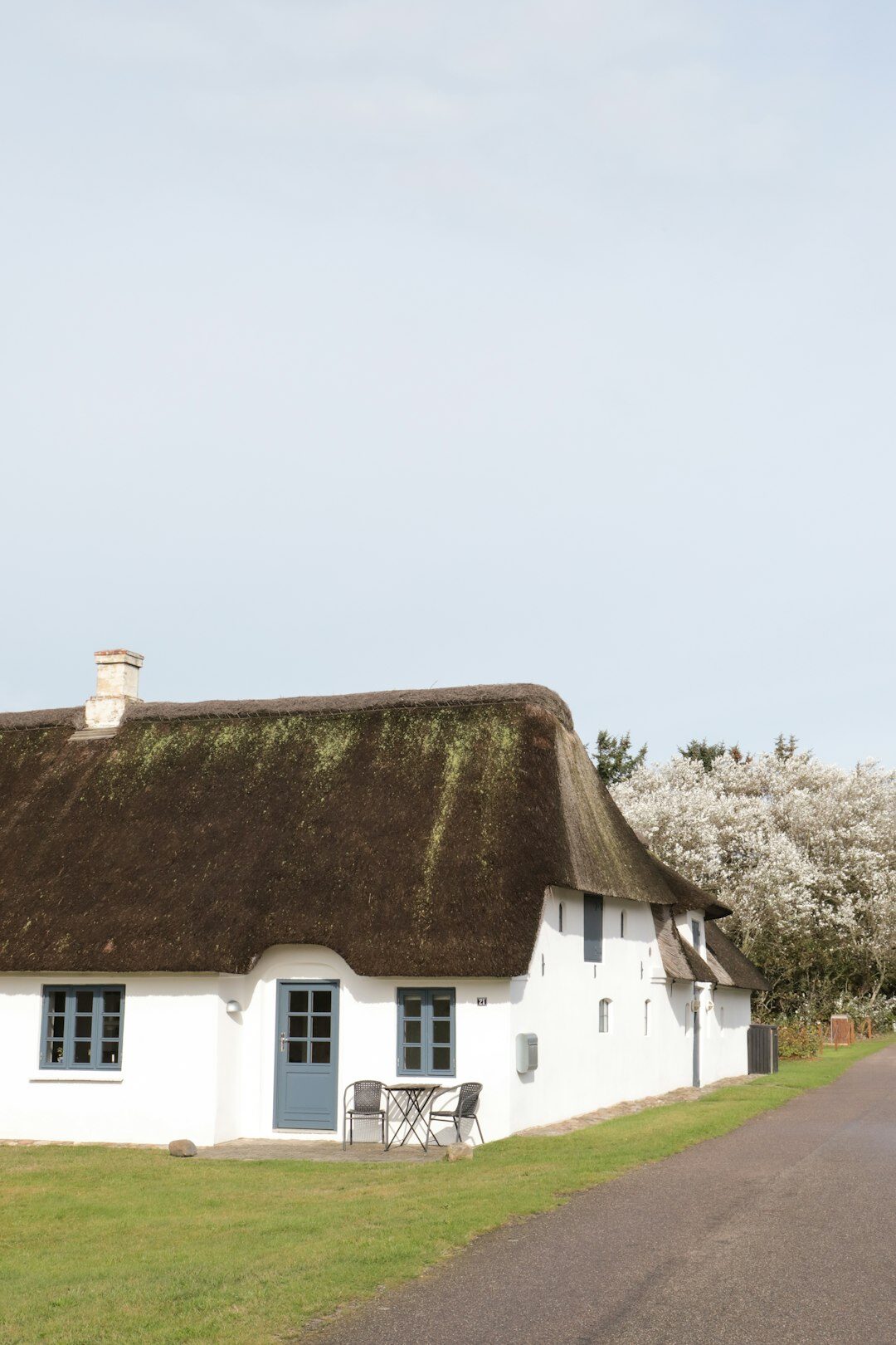 Small red timber cottage in a Danish coastal village